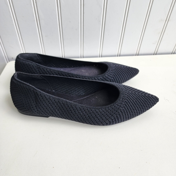 Alfani Womens Flats Black Knit Step N Flex Poppy Pointed Toe Ballet Sz 7.5 M - Picture 3 of 8